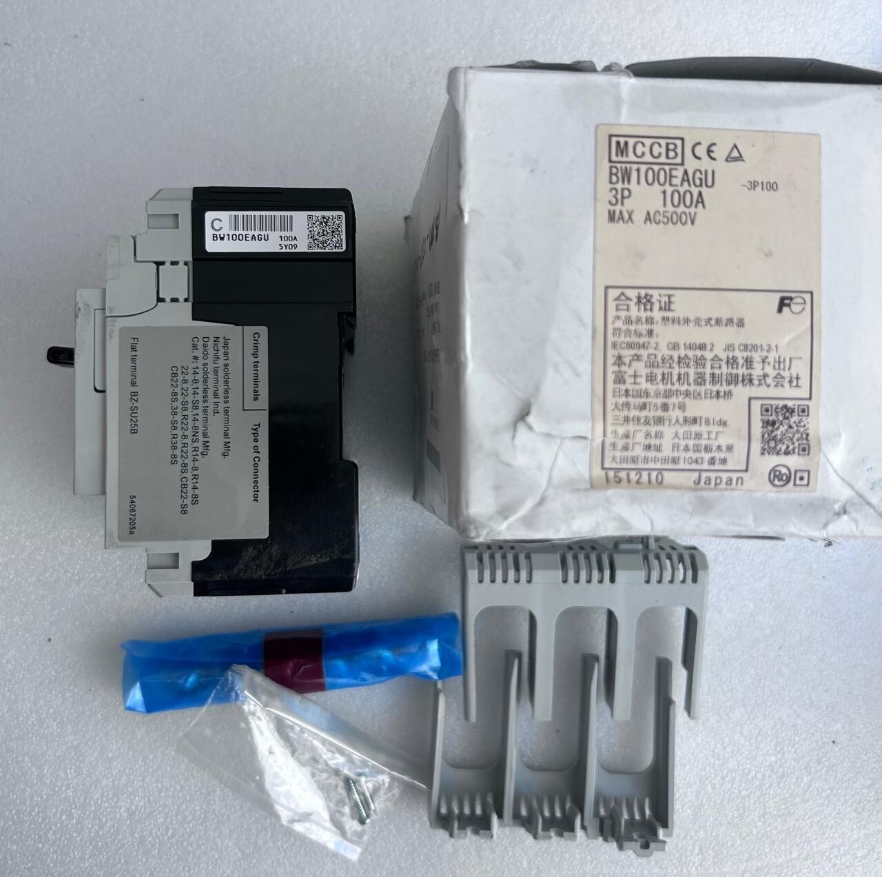 FUJI Electric BW100EAGU-3P100 , 100A Circuit Breaker