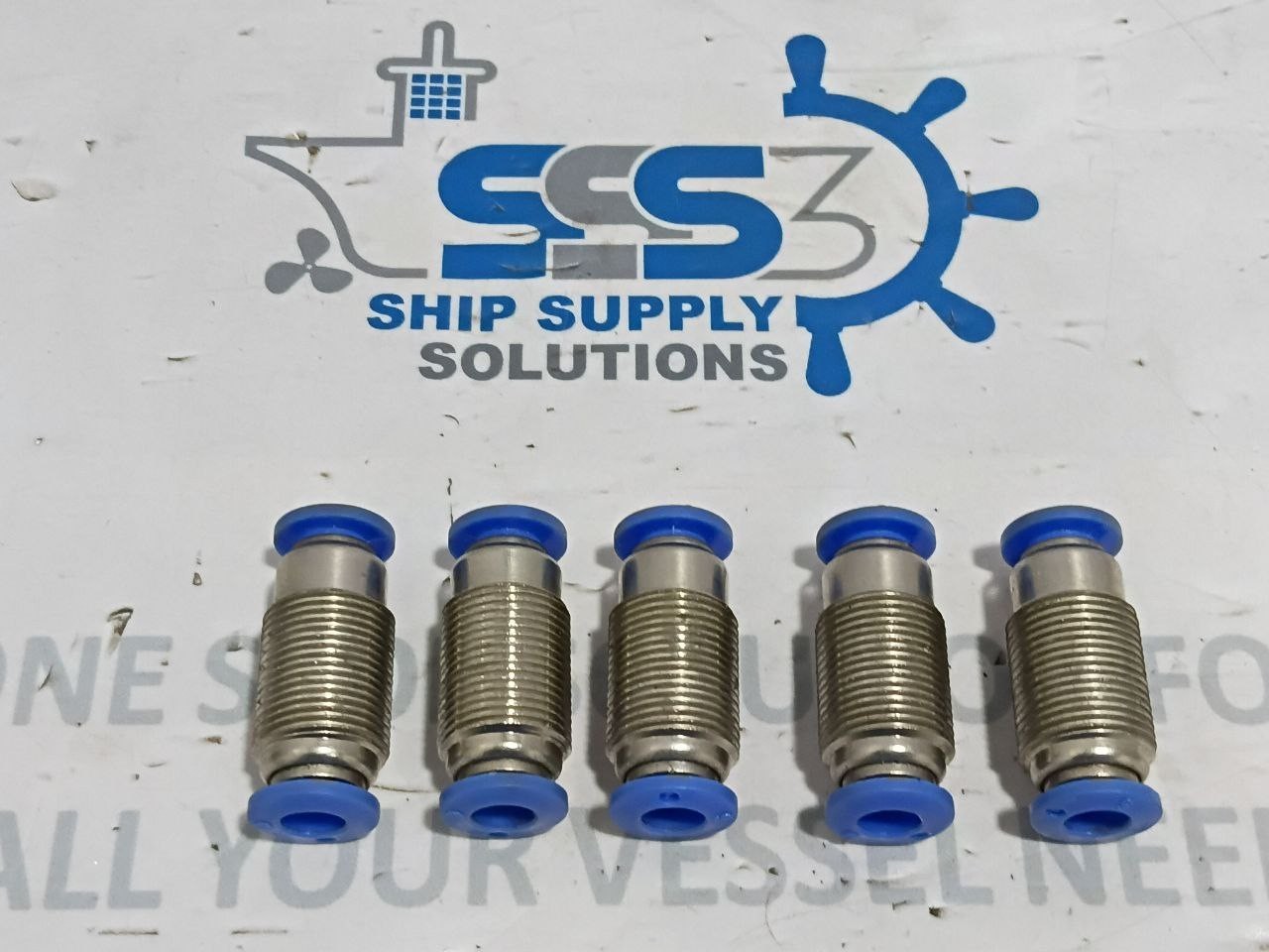 6mm Pneumatic Push In Bulkhead Union Straight Connector (Lot of 5Pcs)