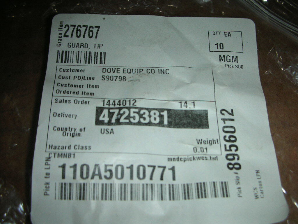 GRACO 276767, 276-767 TIP GUARD for Graco Electrostatic Spray Guns NEW!
