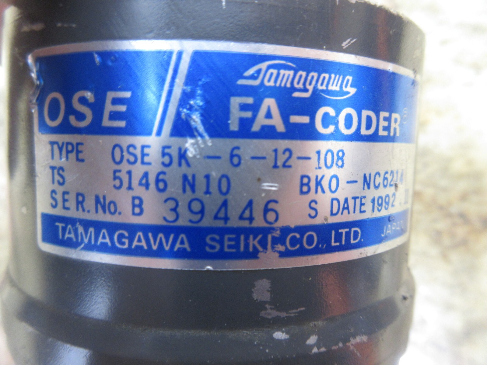 TAMAGAWA FA-CODER OSE OSE5K-6-12-108 TS 5146 N10 BKO-NC6214