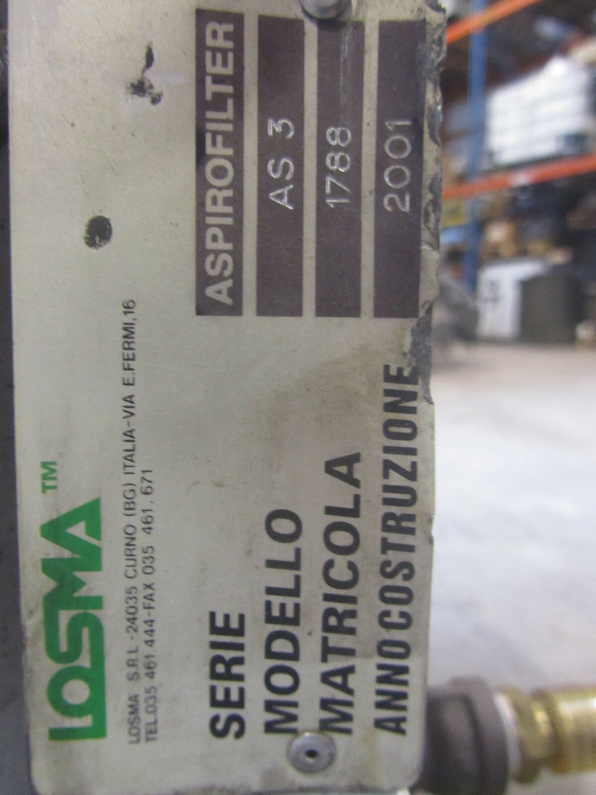 LOSMA AS 3 ASPIROFILTER, AIR FILTER