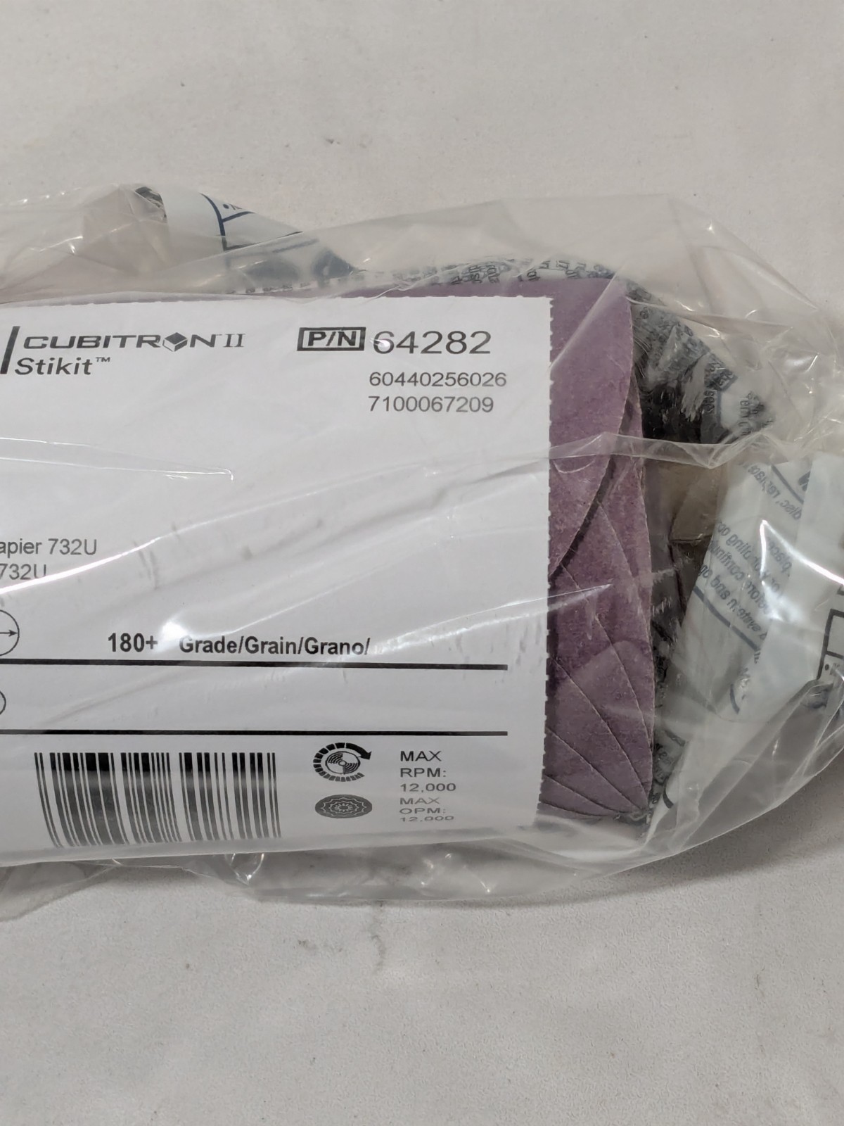 3M 5″ Dia PSA Disc Roll: 180 Grit, Premium Ceramic Alumina 7100067209