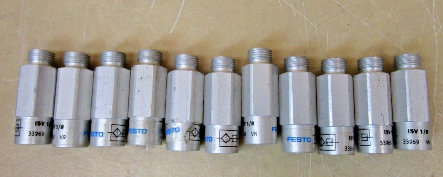 FESTO ISV 1/8 33969 Lot of 11 Pieces 1191OMF