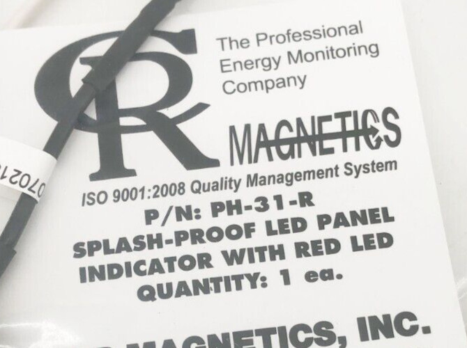 Lot of 2 New CR Magnetics PH-31-R Splash-Proof LED Panel Indicators Red