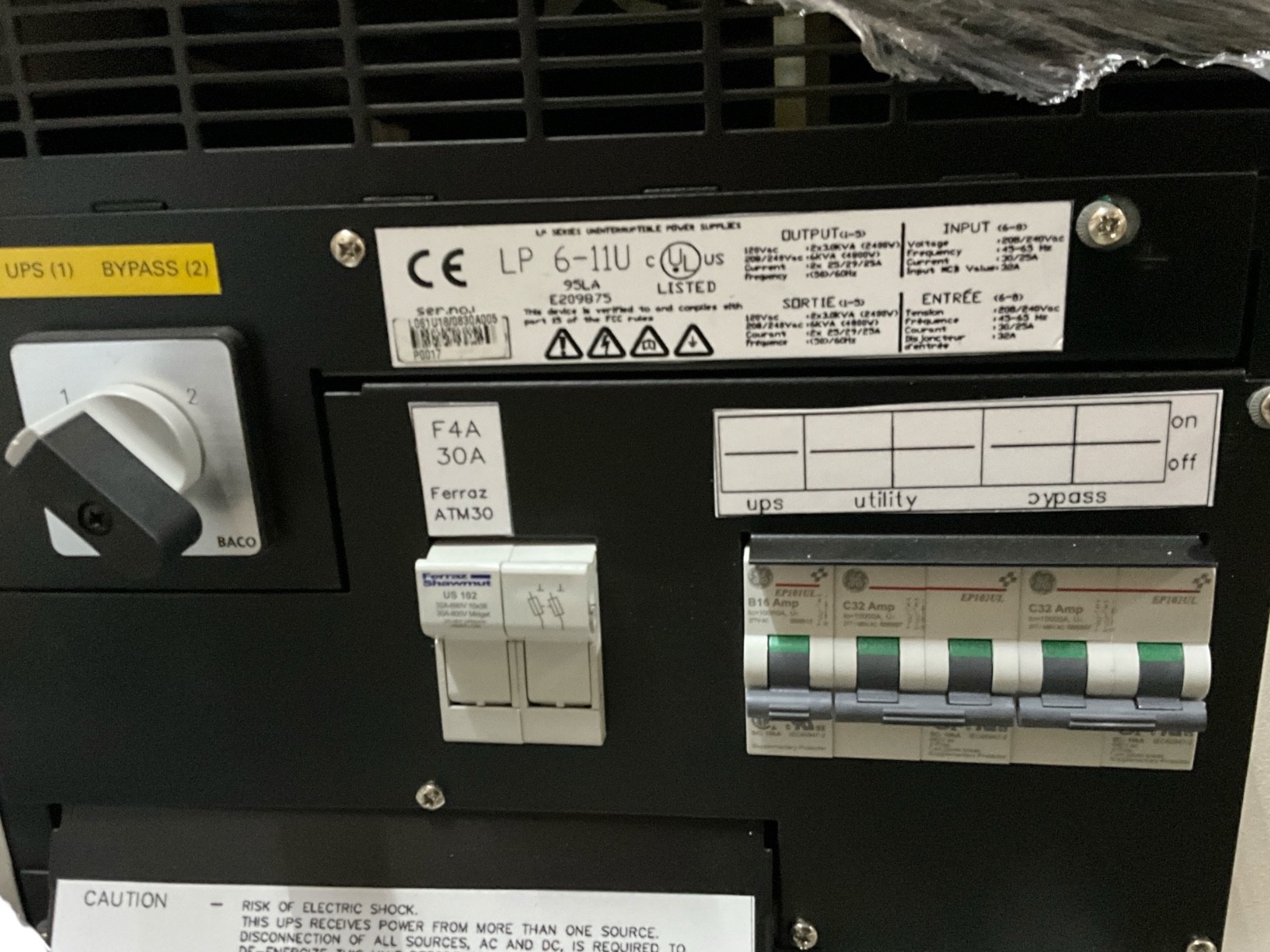 GEDigital Energy LP-6-11U Online UPS 230V 6-11kVA Industrial Power Backup System