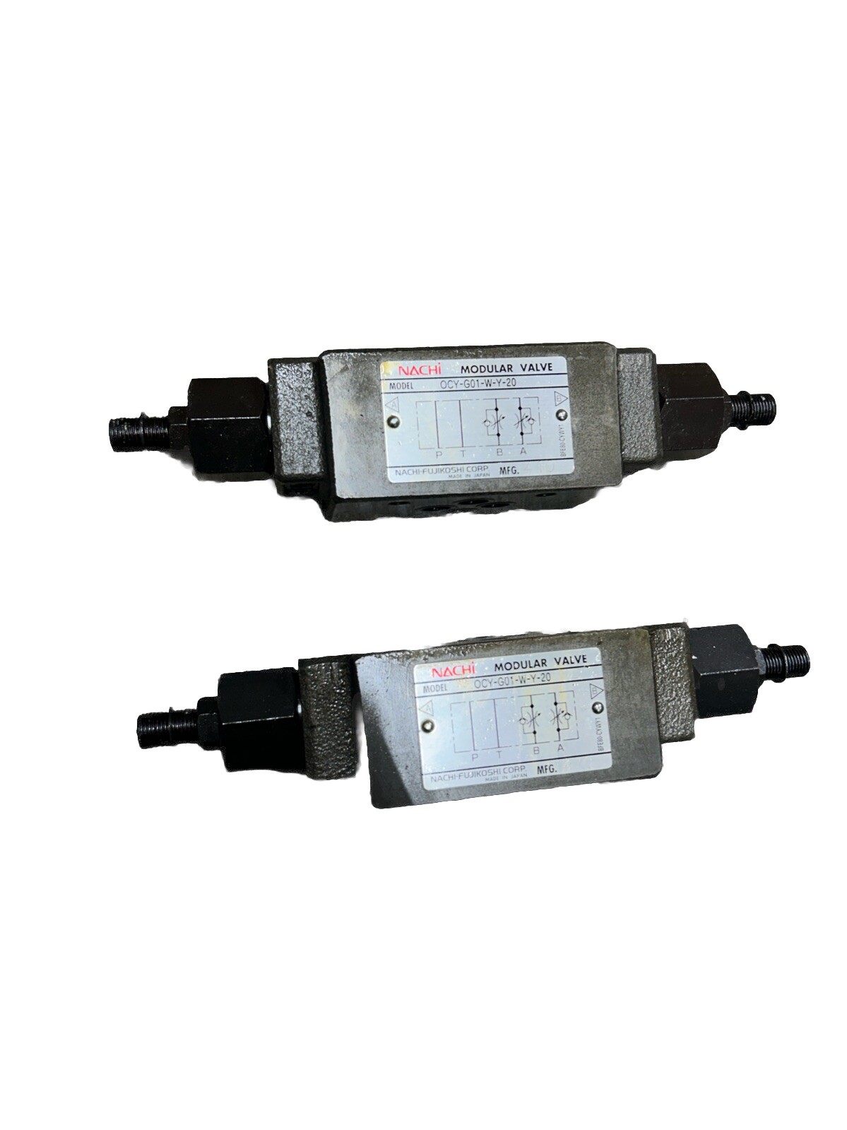 Lot Of 2 Nachi OCY-G01-W-Y-20 Modular Valve See Pics 30 Days Warranty