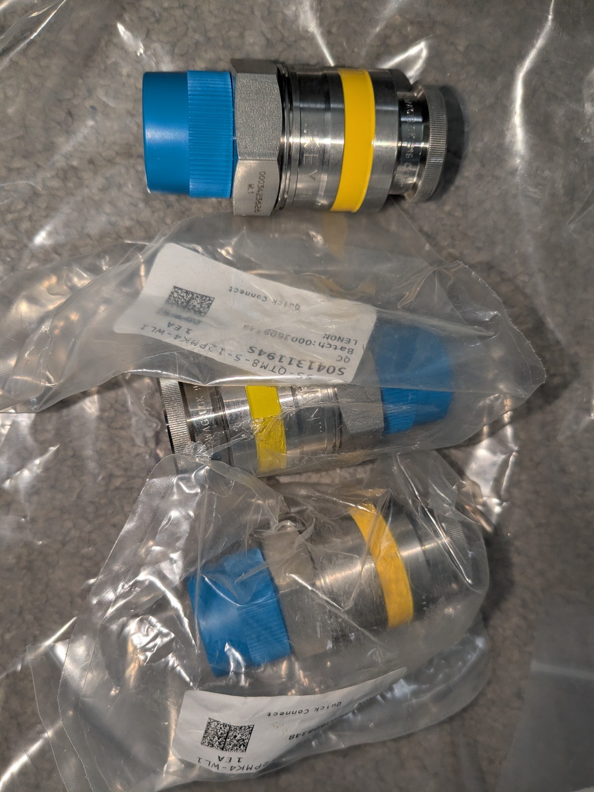 Swagelok SS-QTM8-S-12PMK4-WL1 Keyed Quick Connect Stem 3/4″ NPT Yellow Key 4 New