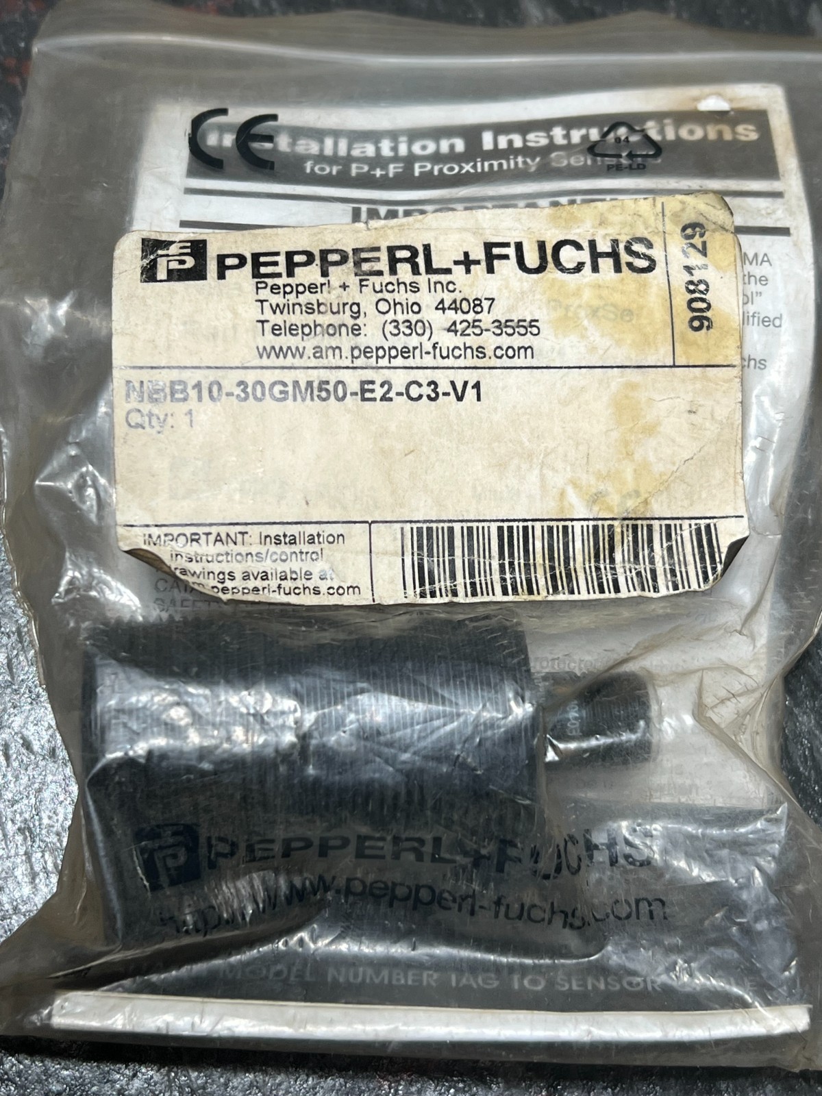pepperl nbb10-30gm50-e2-c3-v1 nos poor packaging