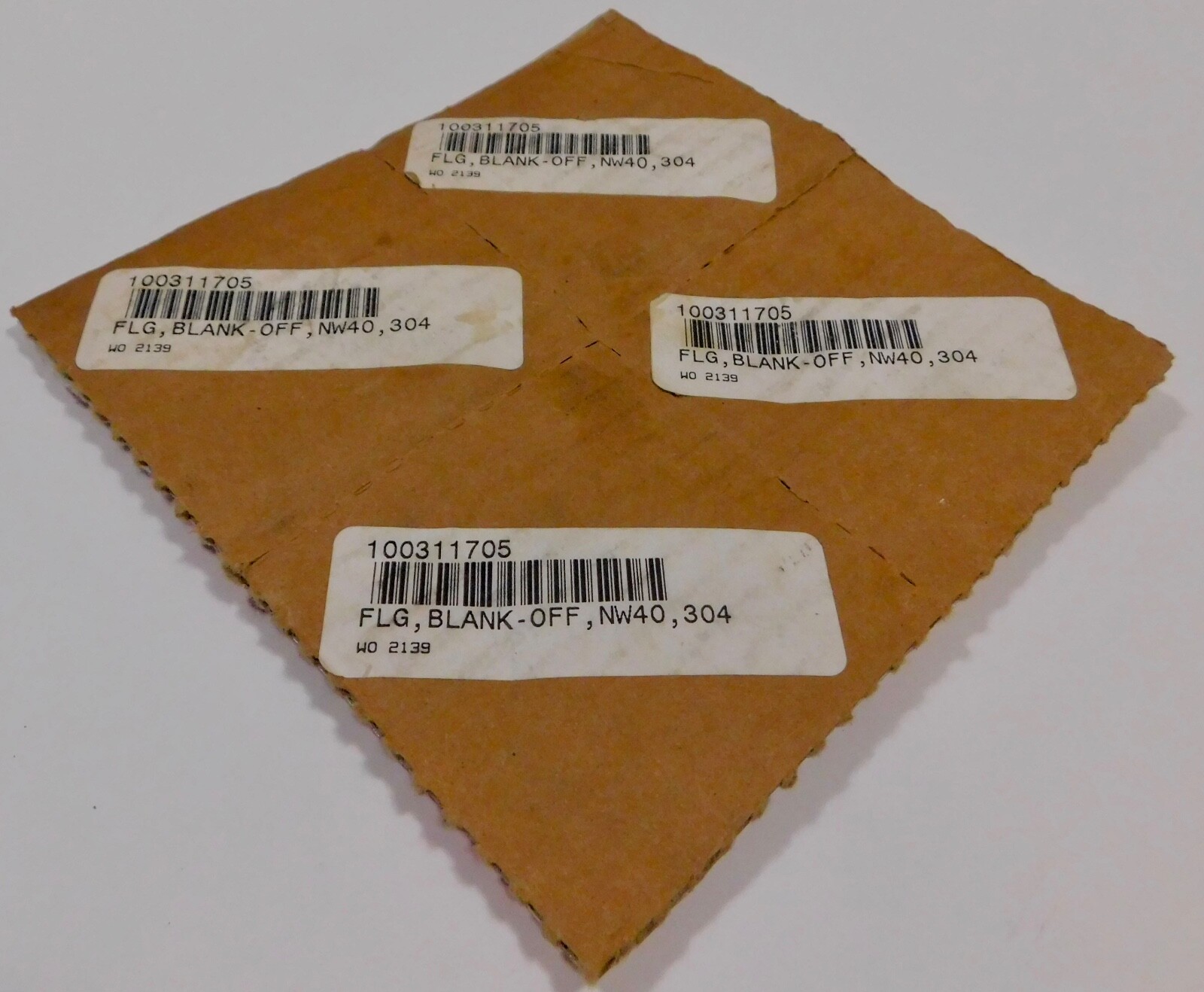 (Lot of 4) HPS / MKS Blank Flange Blind Flange Cap Vacuum Fitting NW40-304 SS