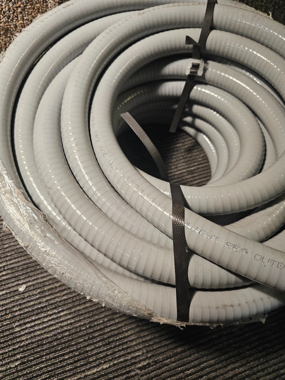 Kwikflex 165011 1 in. Size, 100 ft. L Liquidtight Non-Metallic Conduit Gray