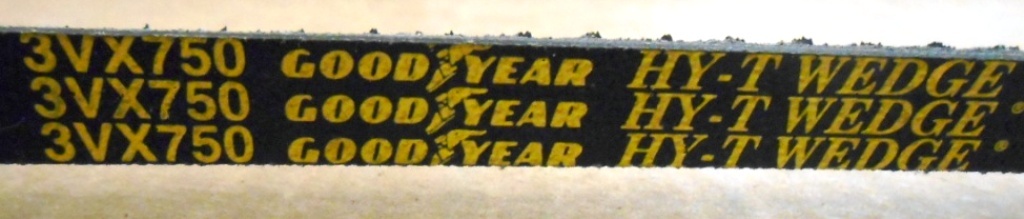GOODYEAR HY-T WEDGE V-BELT, 3VX750, 75″ CIRC., OIL RESISTANT