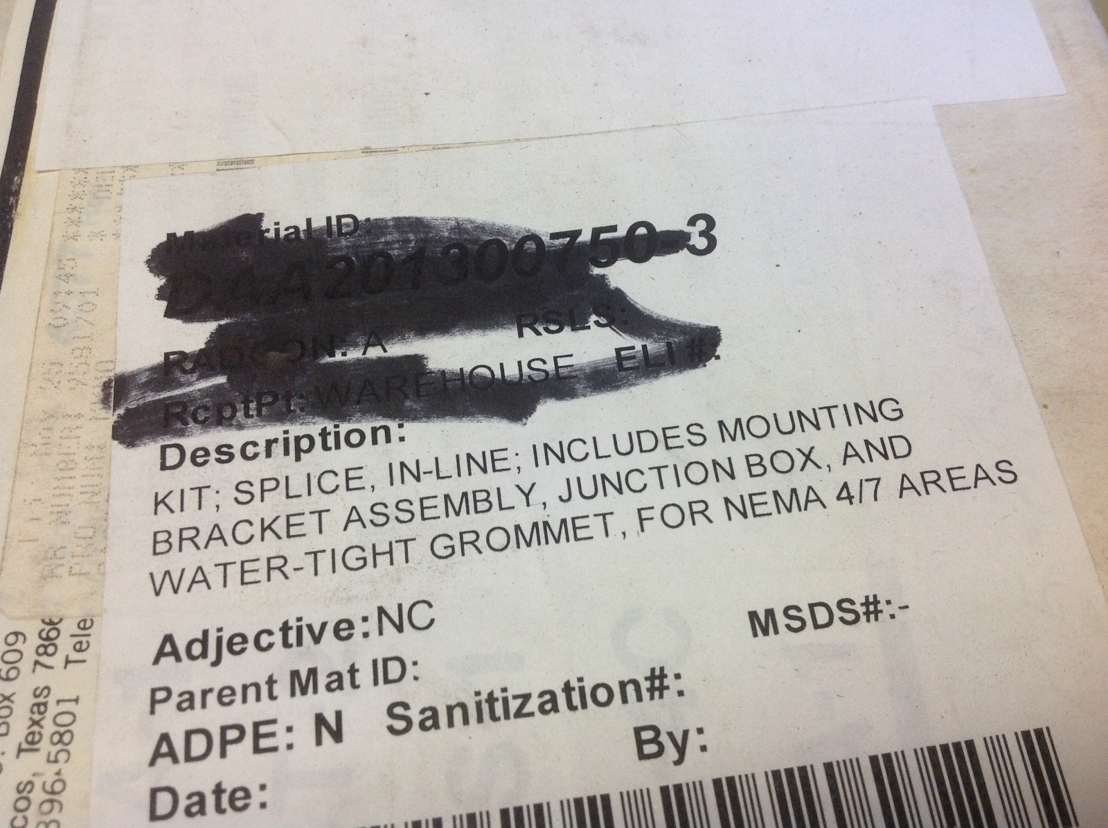 THERMON ECS-1 SX CABLE IN LINE SPLICE KIT JUNCTION BOX NEW NOS NEMA 4/7 $98