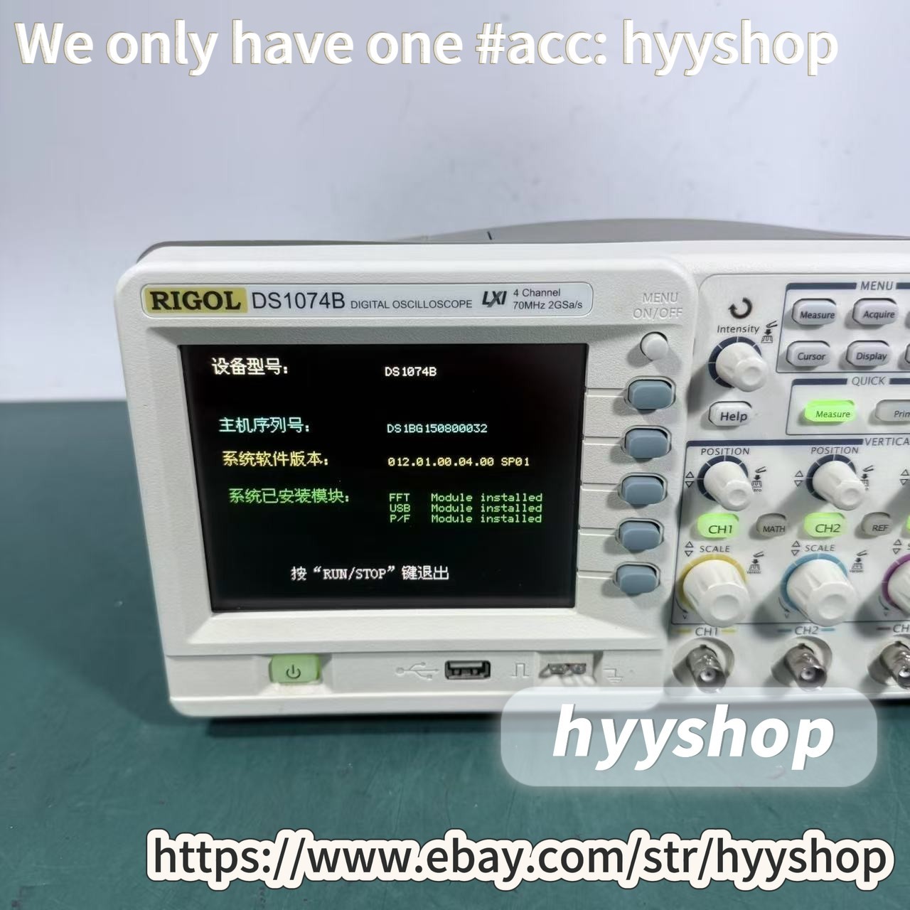 1pcs RIGOL DS1074B oscilloscope, 70MHz, 2GSa/s four channel /hyy