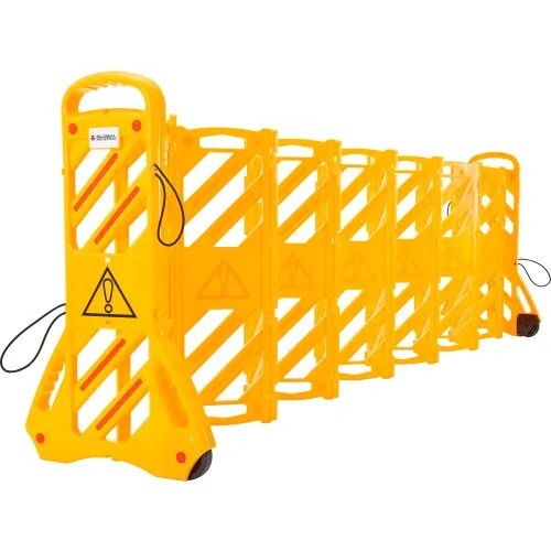 NEW! Extendable Mobile Barrier with Reflective Stripes, 12’L!!