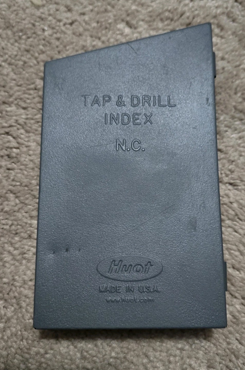 Huot 12600 Steel #6-32 to 1/2-13 UNC Tap Storage 4″ W x 7″ D x 1-1/4″ H