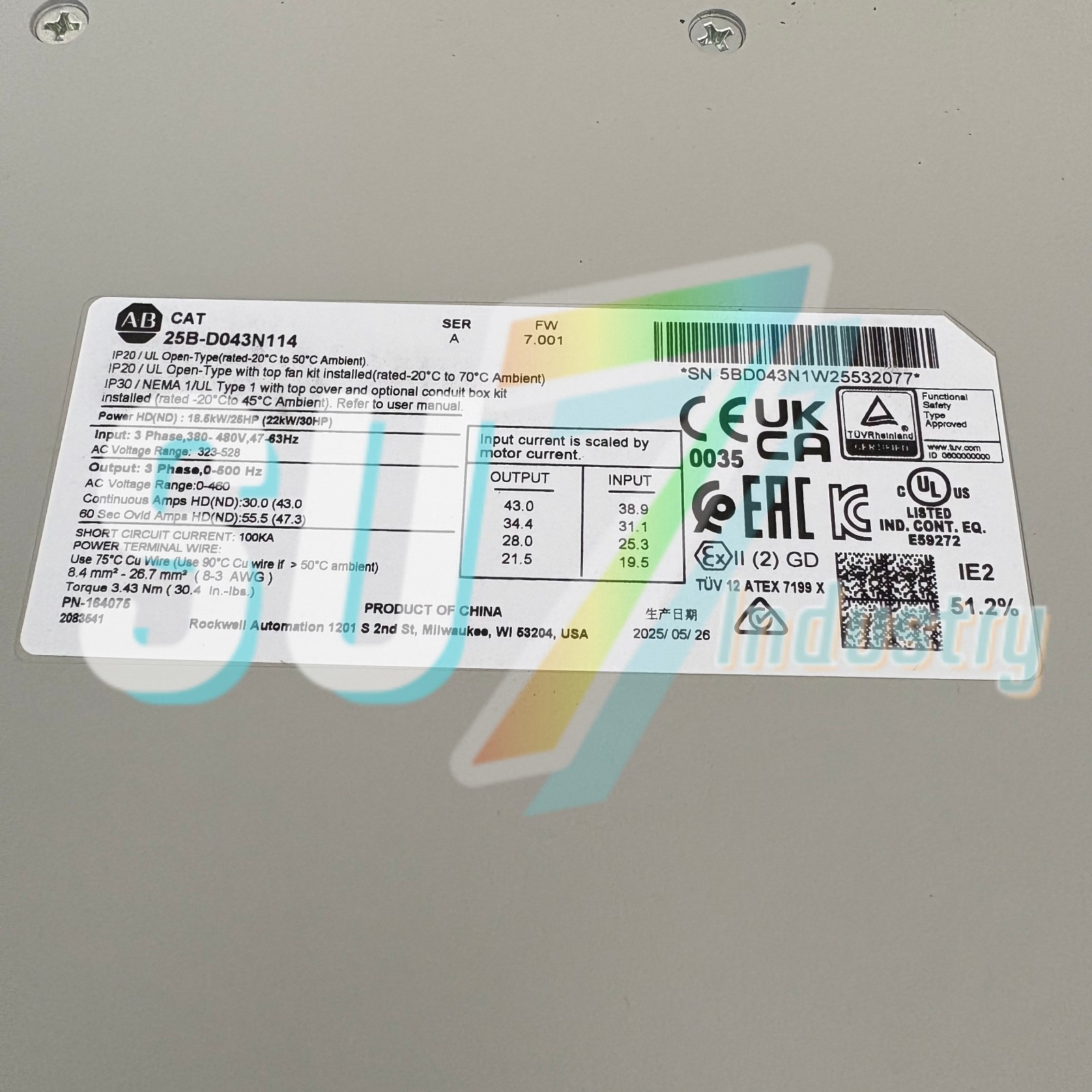 1pcs new Brand 25B-D043N114 Frequency converter