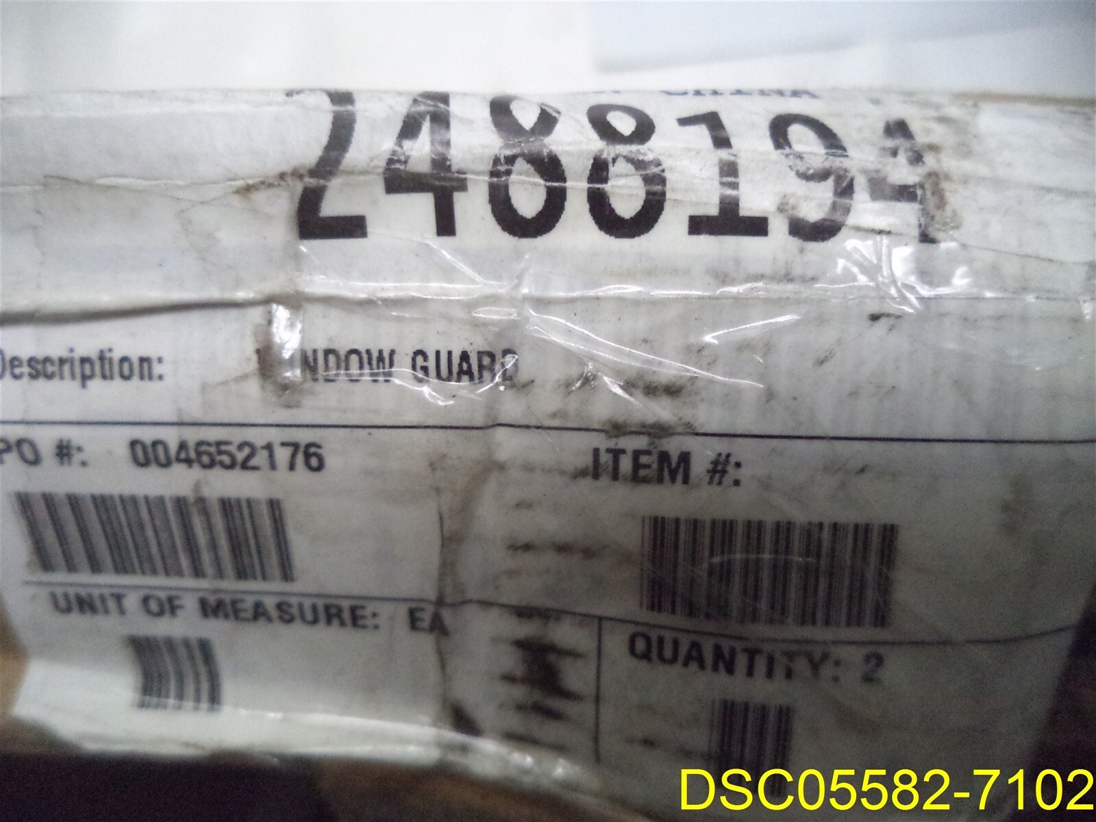Set of 2: Part No. 2488194, 14H X 24-42W 4-BAR WINDOW GUARD LOCK BAR & PIN