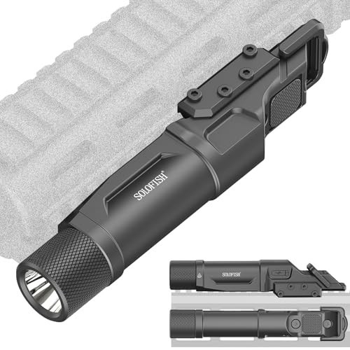 Tactical Flashlight Weapon Light 1750 Lumens Picatinny Mlok Strobe Waterproof