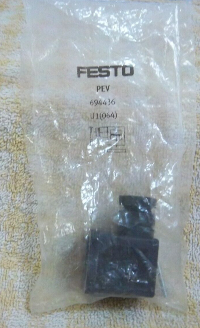 Festo PEV Connector Socket 10 AMP 250 VAC 694436 Solenoid Plug
