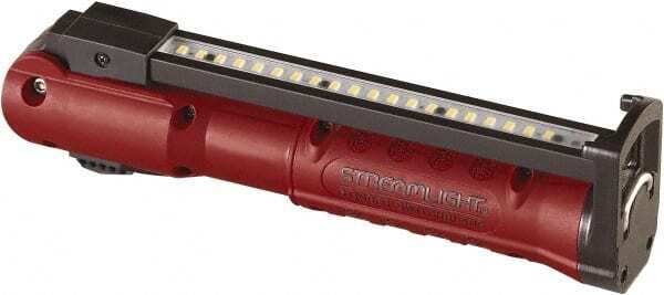 Streamlight 76800 Flashlight: LED, 15 hr Max Run Time, 3 Light Modes, Nylon, Red