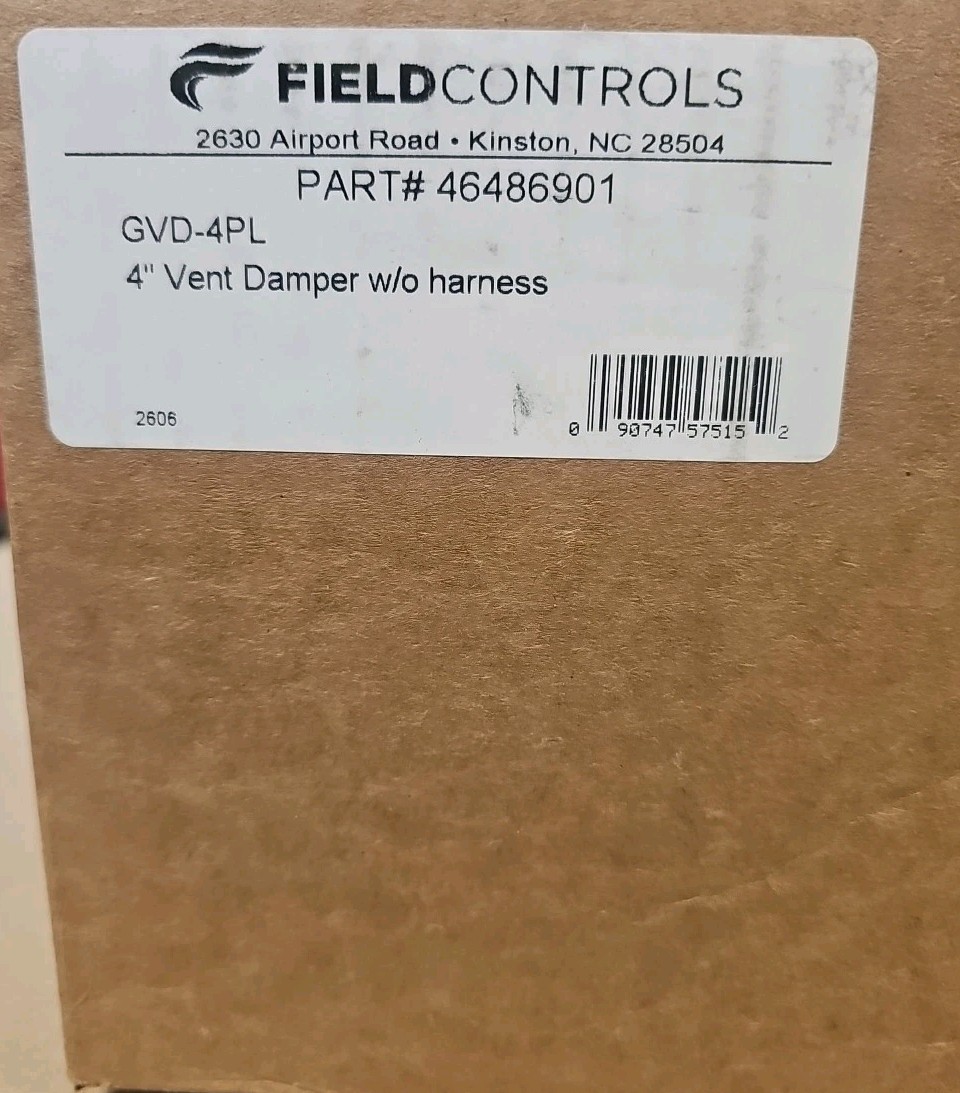 Field Controls Gvd-4Pl Vent Damper, 6-1/16 In L X 8-7/8 In H, Ss
