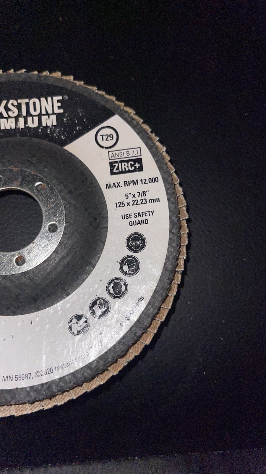 8 BLACKSTONE Premium 5” X 7/8 ZIRC Flap DISCS 60 GRIT 125×22.23mm(TL29) 0840708
