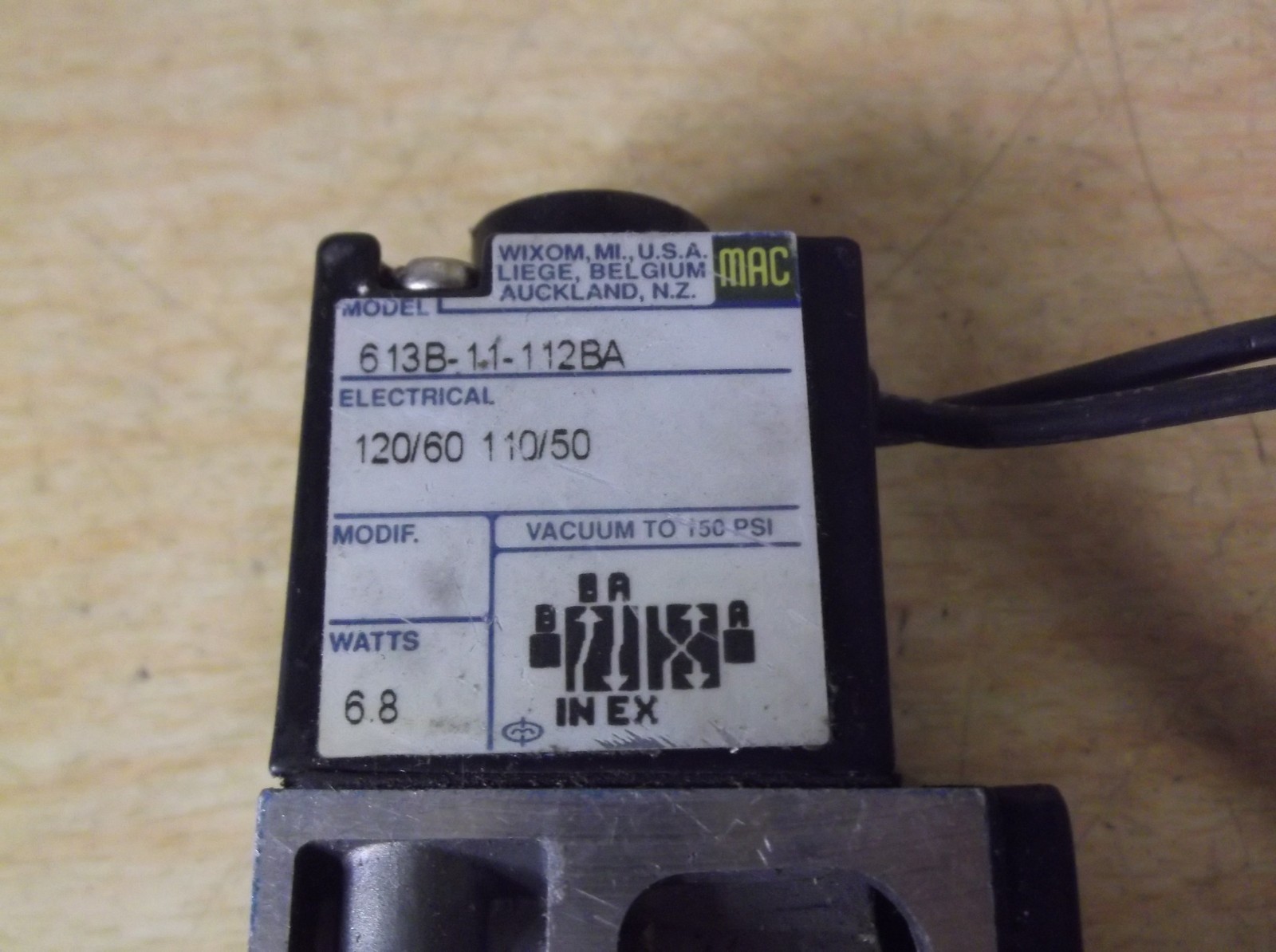 NEW MAC 613B-11-112BA Valve Assembly *FREE SHIPPING*