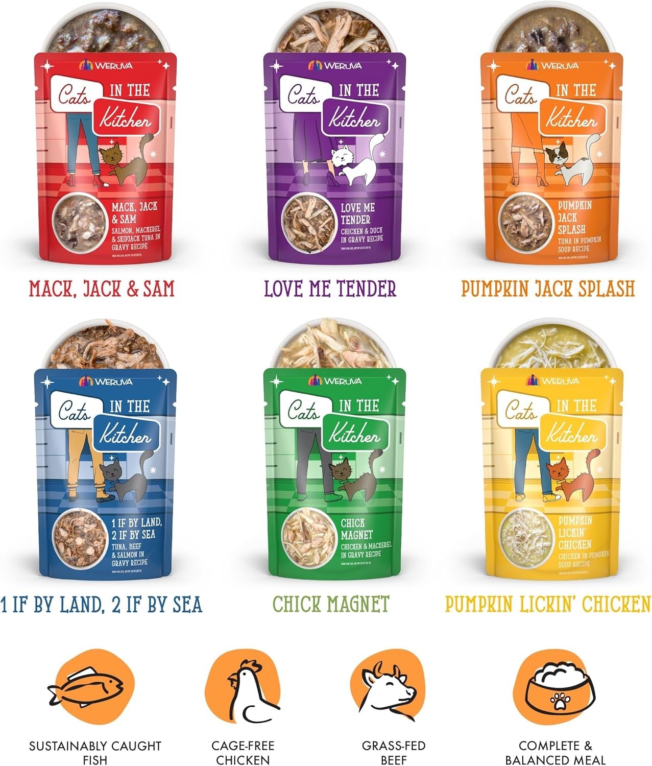 Weruva Cats in the Kitchen Pantry Party! Wet Cat Food – Variety Pack, 36 ct