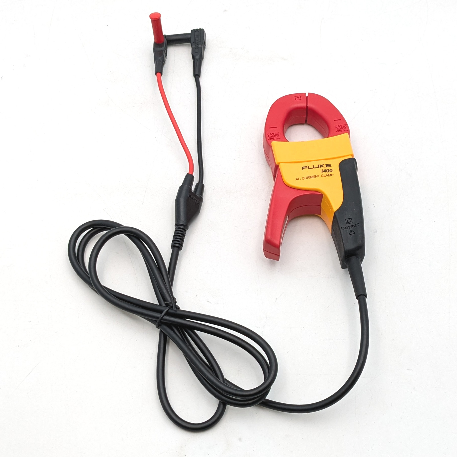 Fluke i400 AC Current Clamp 4mm Banana Plug For Multimeter 600v-1000v 400A
