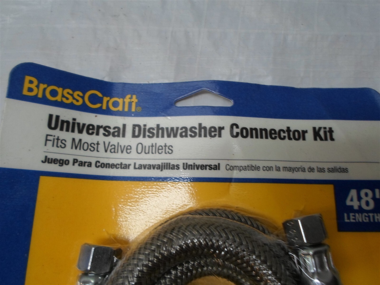 Brass Craft Universal Dishwasher Connector Kit 48″, 3/8″ Compresion ends, Baided