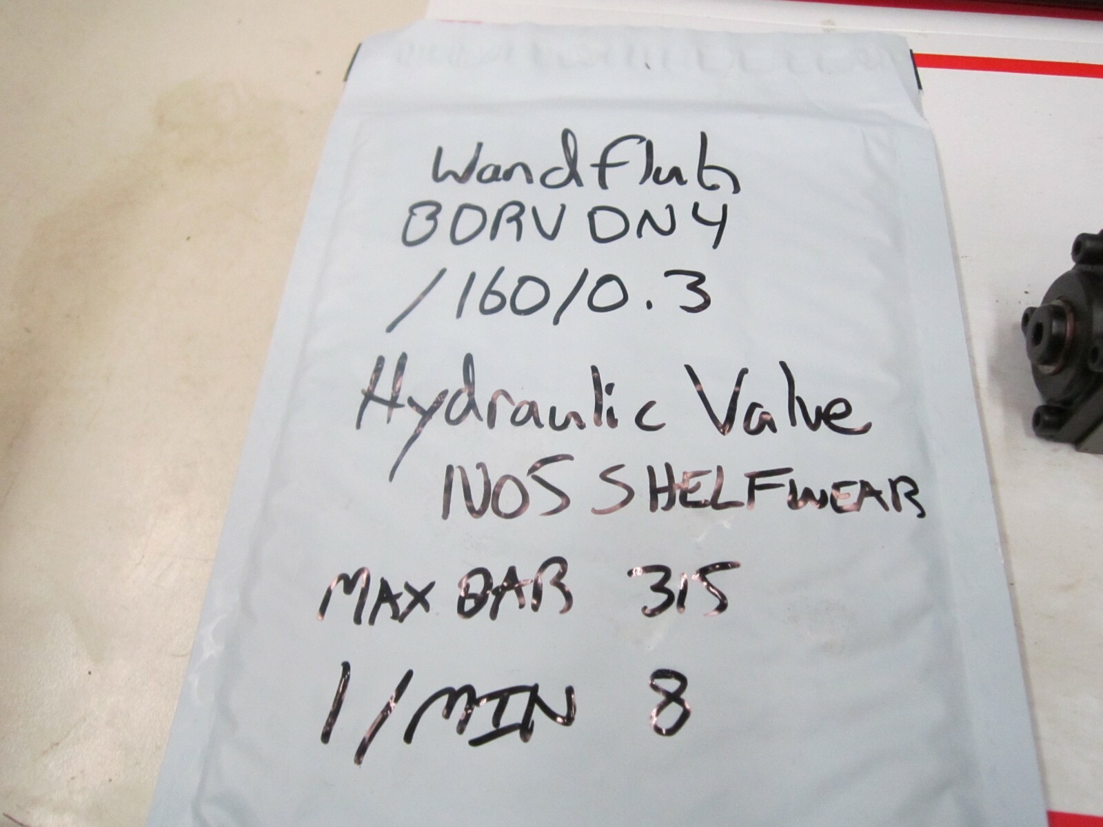 WANDFLUH HYDRAULIK BDRV DN4 /160/0.3 MAX BAR 315 L/MIN 8 NOS SHELF WEAR , G5