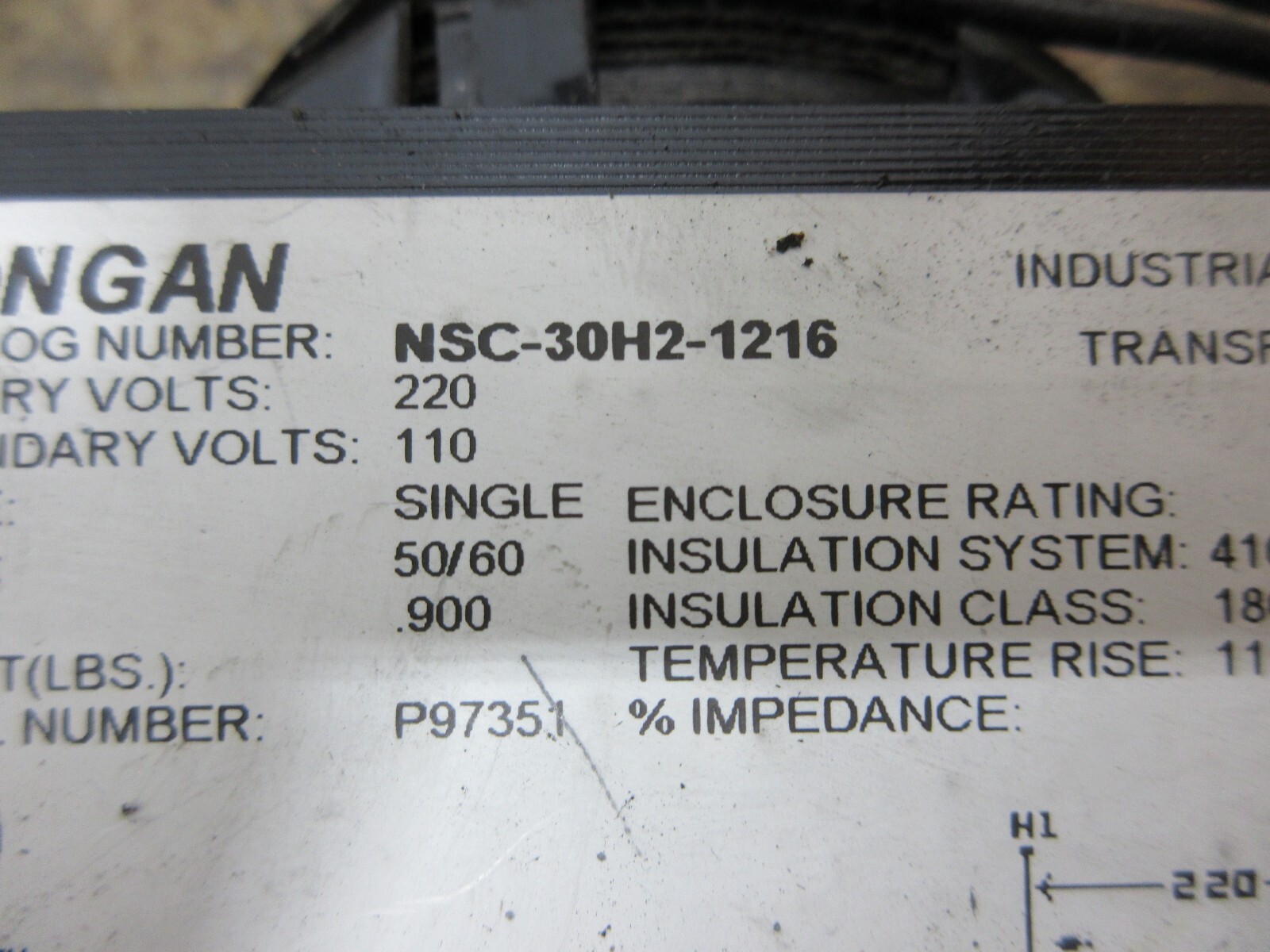 1999 OKUMA CTV-40 CNC VERTICAL MILL DONGAN TRANSFORMER NSC-30H2-1216