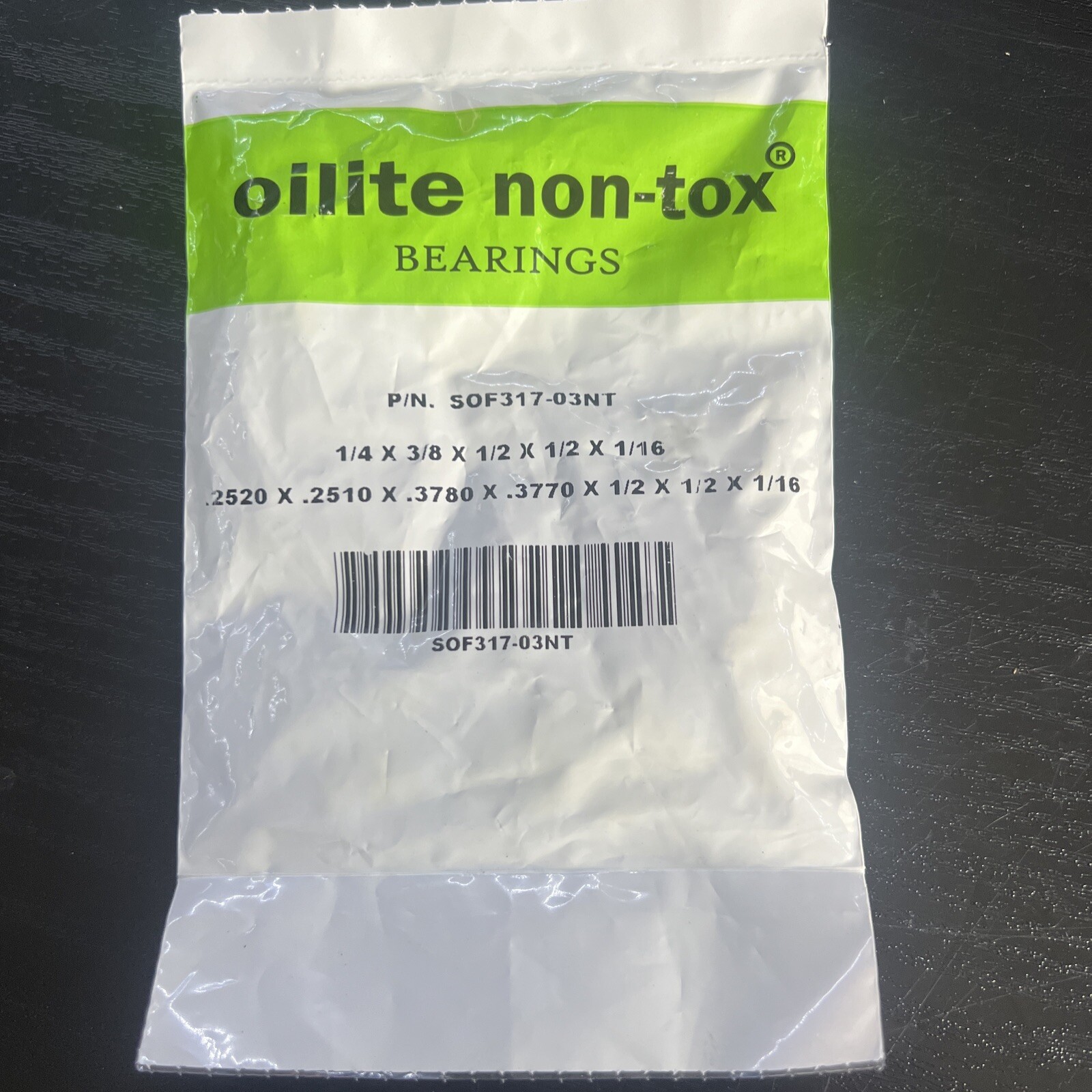 Oilite Non Tox Bearing SOF317-03NT Bearing SOF31703NT (Pack of 5)