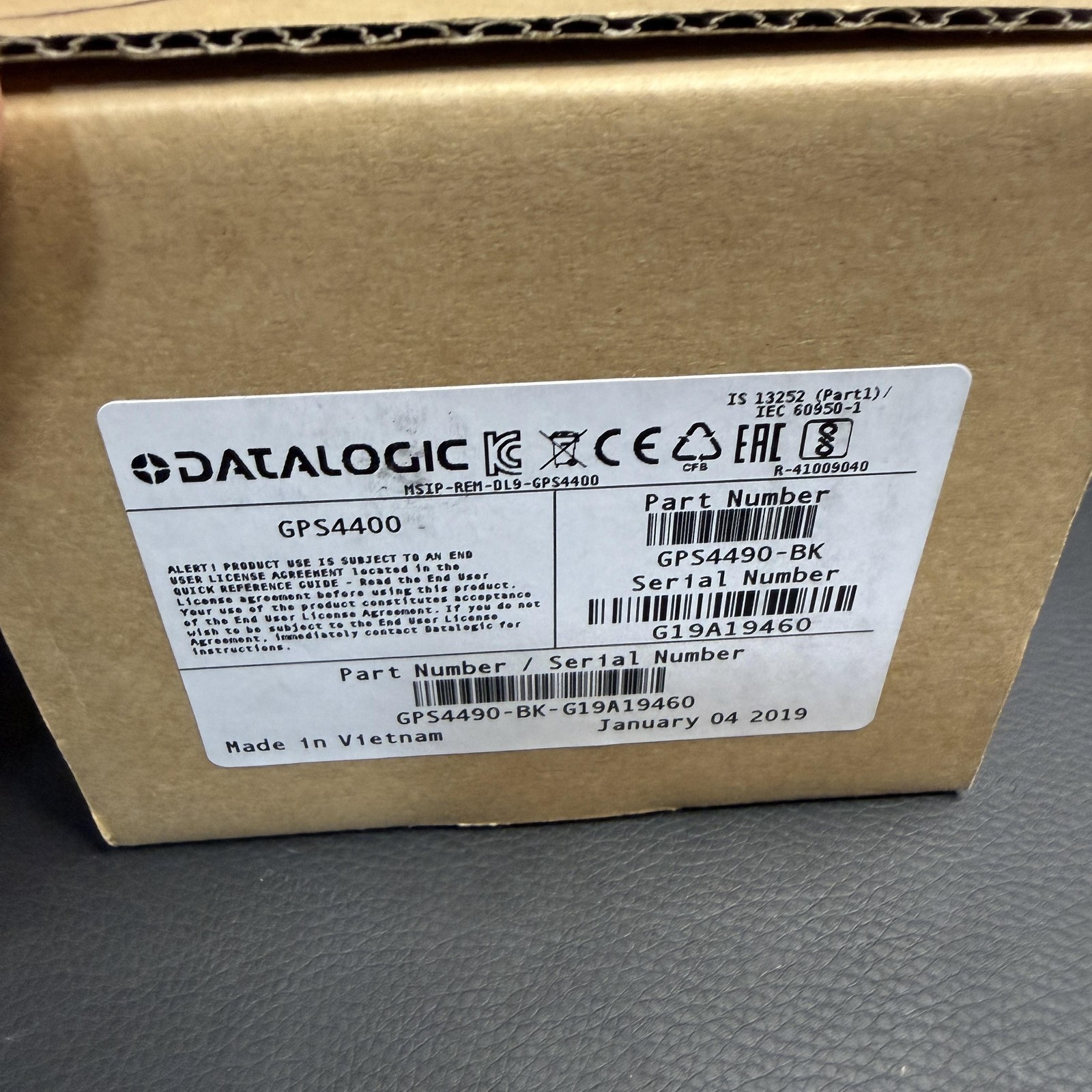 Datalogic Gryphon I GPS4400 GPS4490-BK Presentation Scanner Black W Cable Stand
