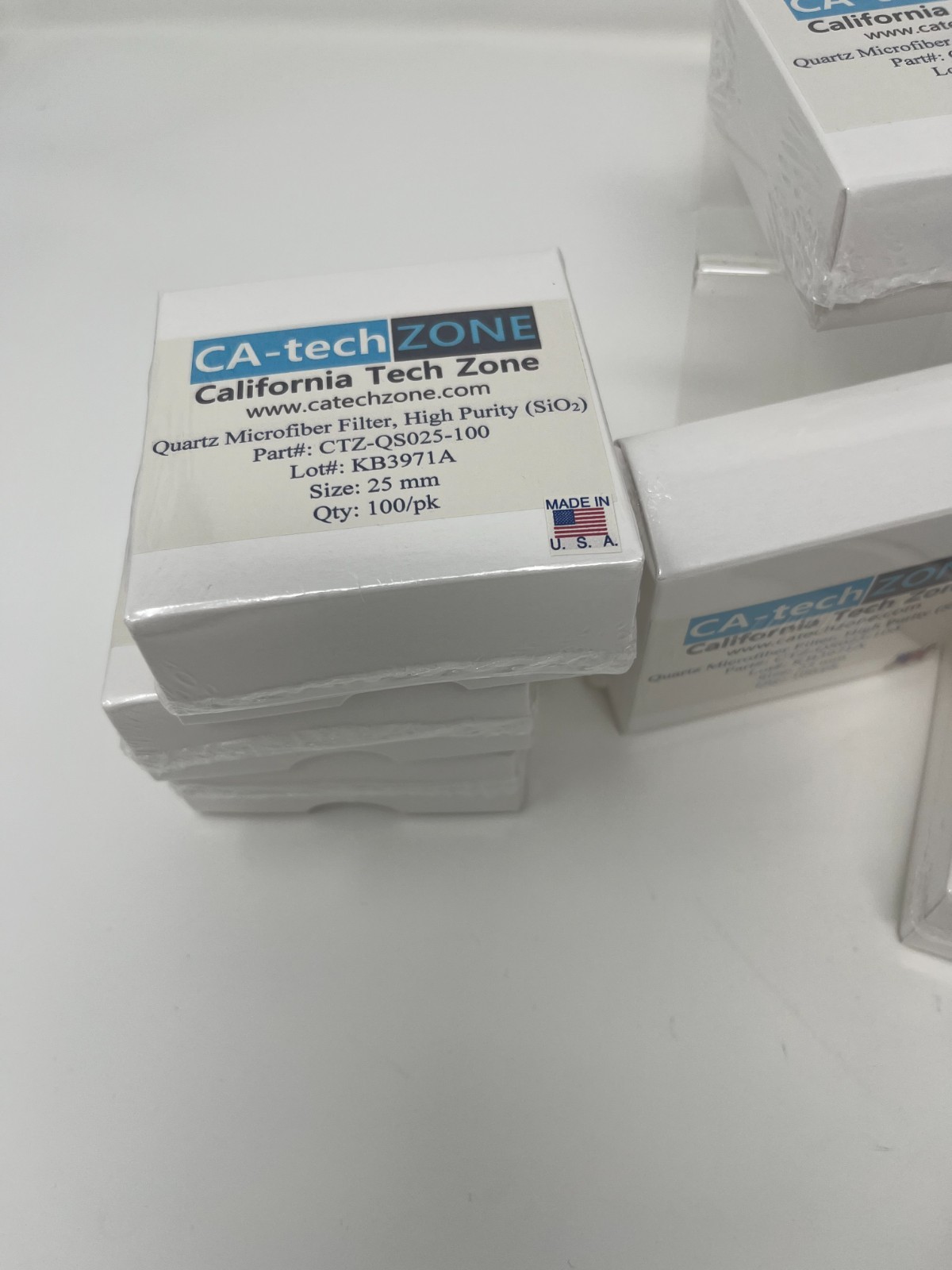 Quartz Microfiber Filter, High Purity (SiO2), (25 mm) (100/pk) CA-tech ZONE