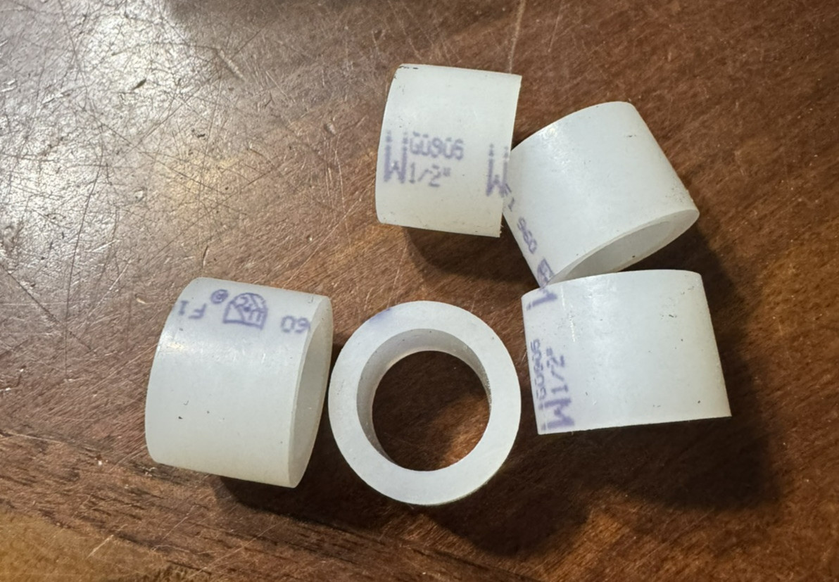 Mouser MP10012 Grommet 1.0 Hole .75 ID .453 thick (69 pcs) & WG0906 1/2″
