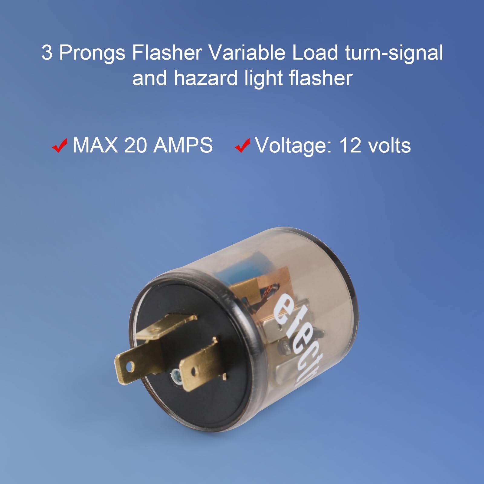 12V 3 Pin Electronic LED Flasher Relay Round Heavy Duty Electronic Turn Signa…