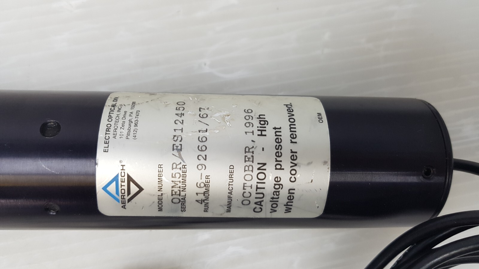 AEROTECH LASER 0EM5R/ES12450, W/ MELLES GRIOT 05-LPL-902-065