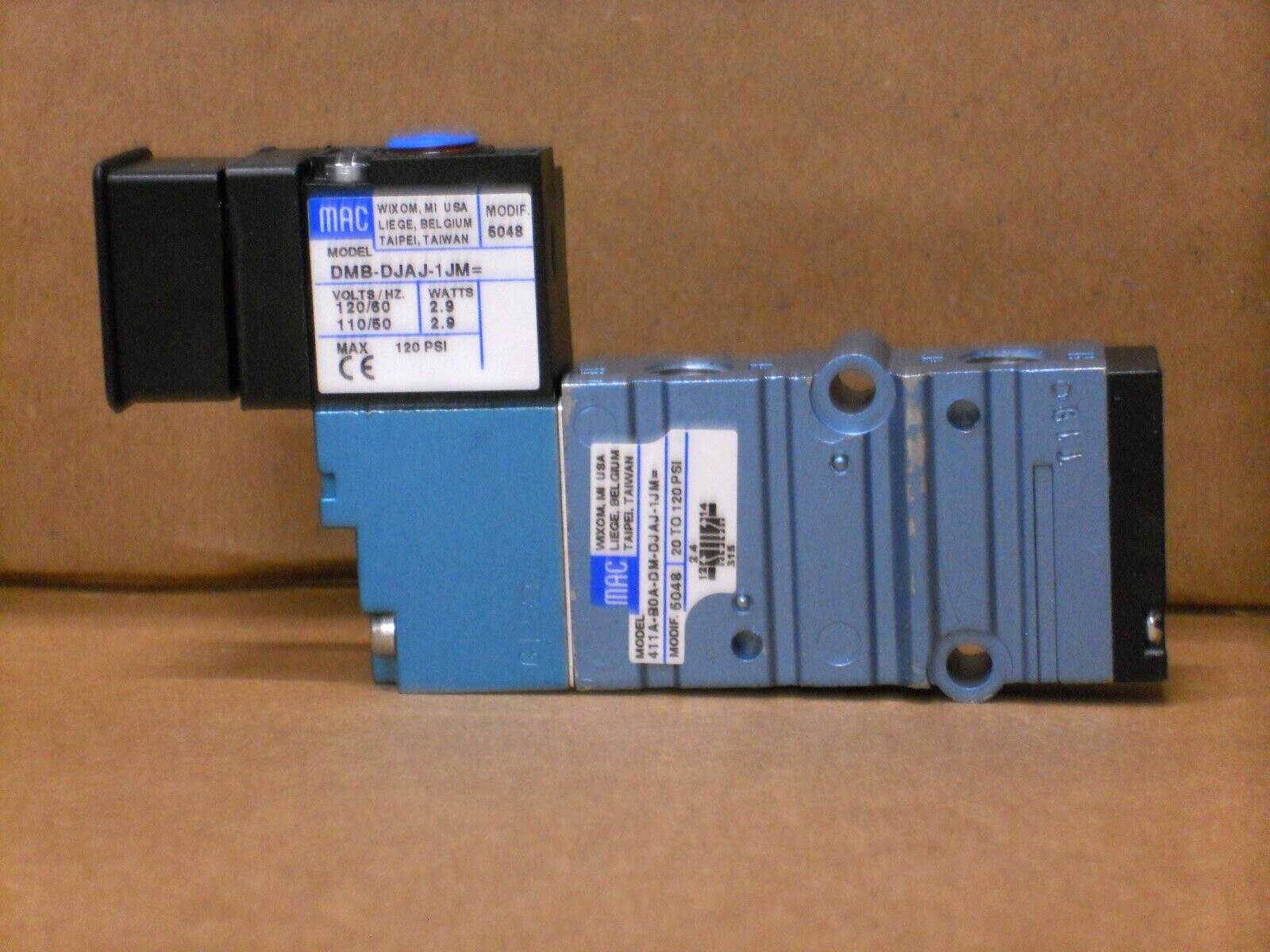 MAC Valve 411A-B0A-DM-DJAJ-1JM Mod 5048 Solenoid Valve