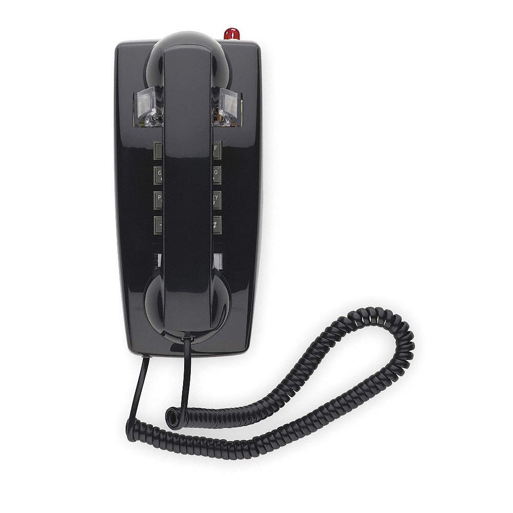 CETIS 2554W MW (BK) Standard Wall Phone, Black 3CZH1