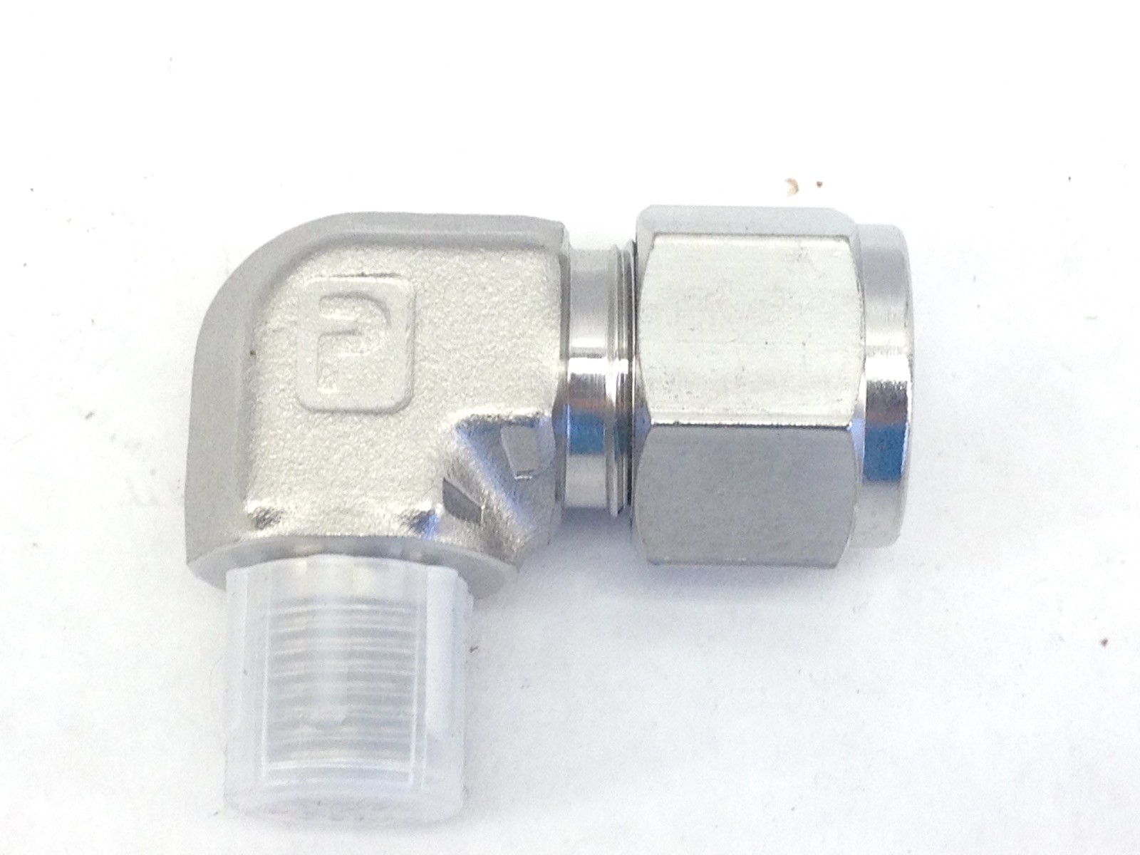 PARKER 1/4” MNPT TO 1/2” FEMALE TUBE 90° SS ELBOW 8-316N804 to 316OAET (F47)