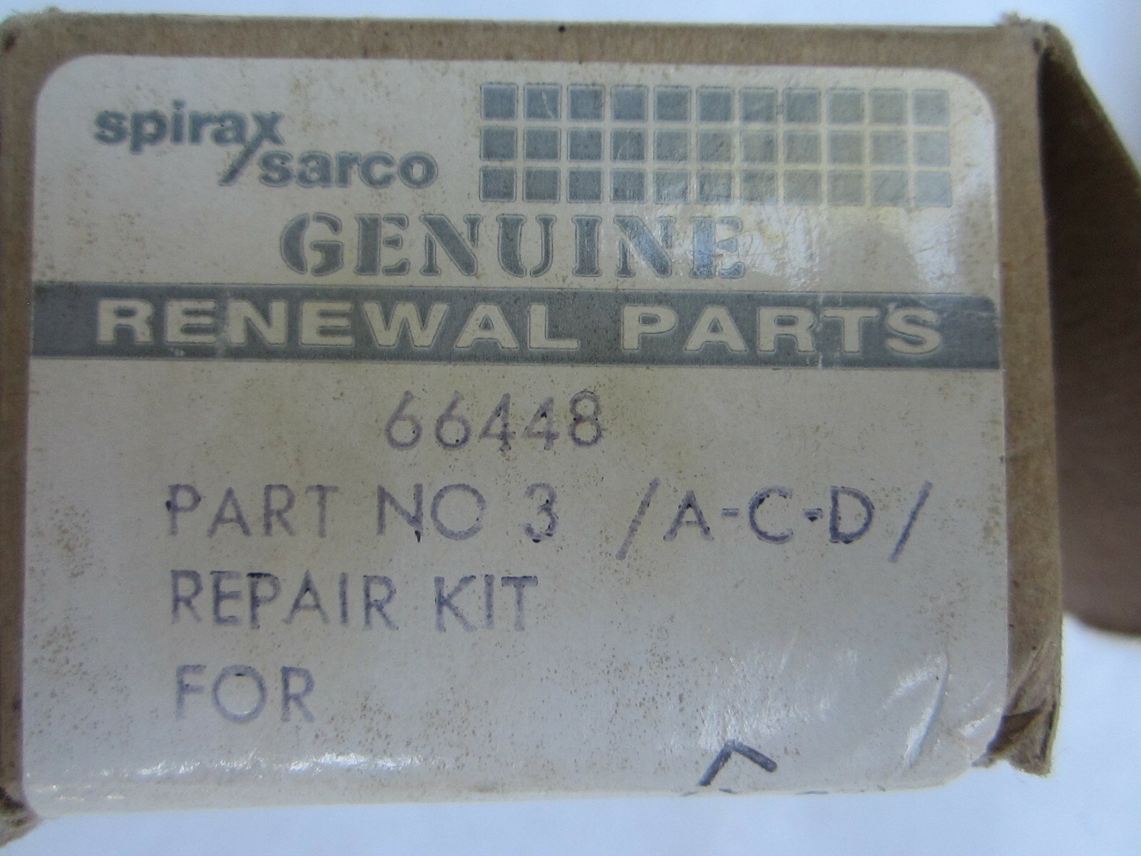 SPIRAX/SARCO 66448 REPAIR KIT FOR STEAM TRAP 1/2′ TV 125 N-100 S 65