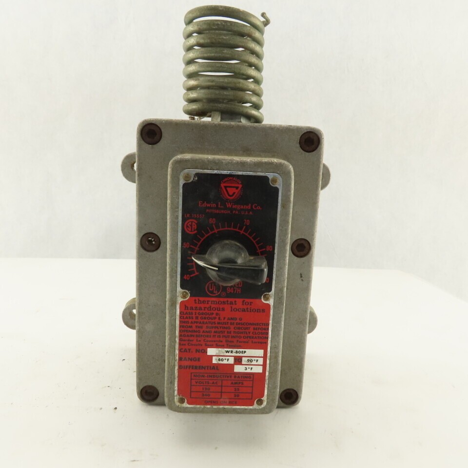 Edwin Wiegand WR-80EP Hazardous Location Thermostat 40-¦F to 90-¦F