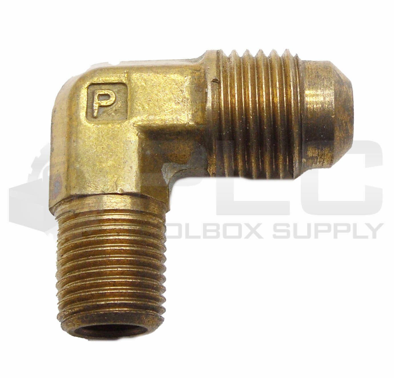 LOT OF 11 NEW PARKER 3/8″ OD MALE X 1/2″ OD MALE FLARE 90° ELBOW FITTINGS BRASS