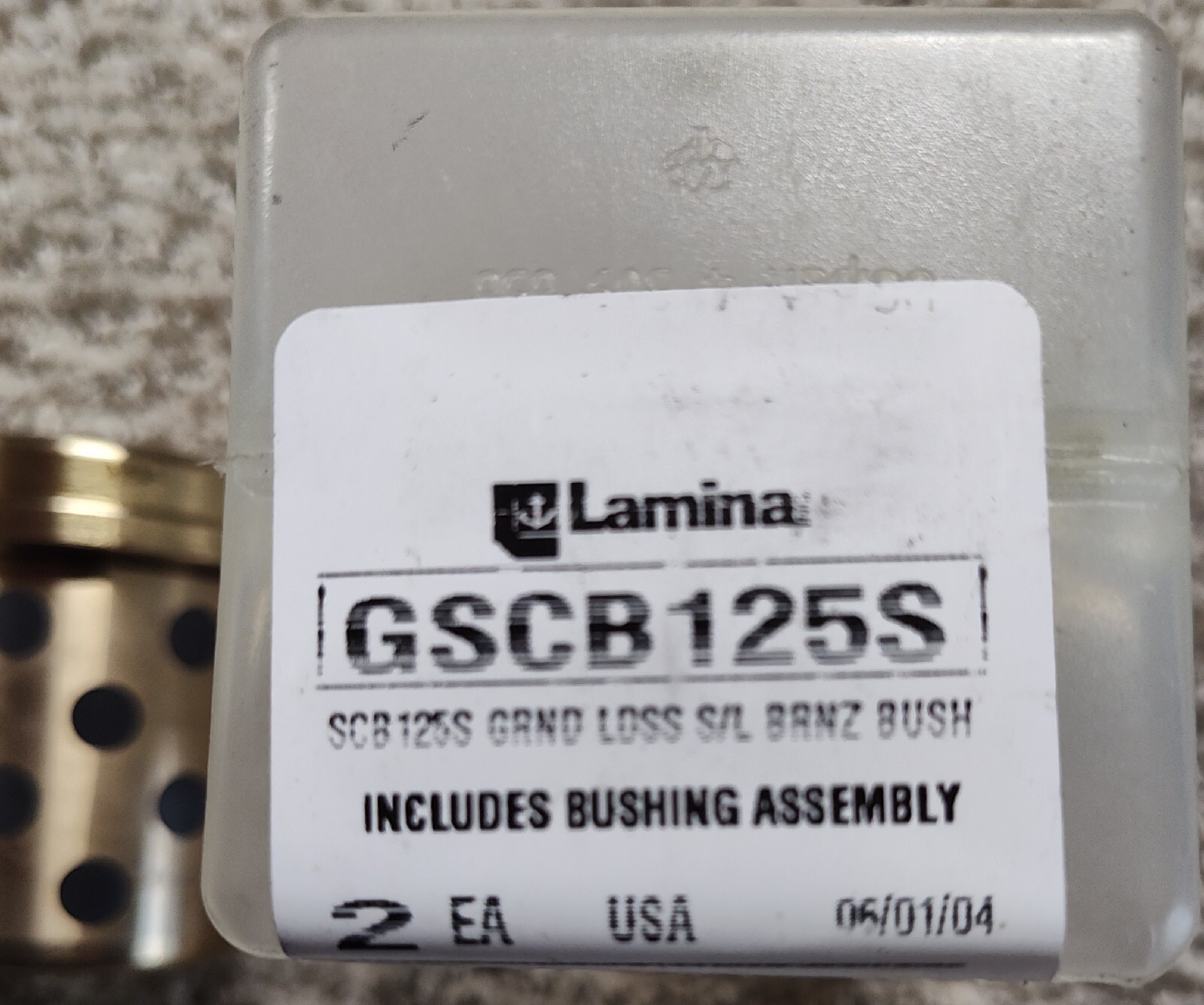 LAMINA SCB 125S GRND LOSS S/L BRNZ BUSHINGS SELF LUBRICATING Set Of 2
