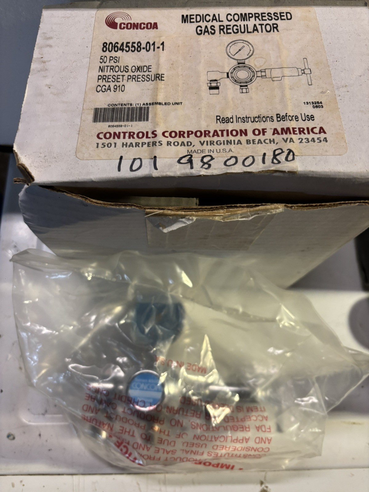 2x Lot Open Box CONCOA REGULATORS Nitrous And Air