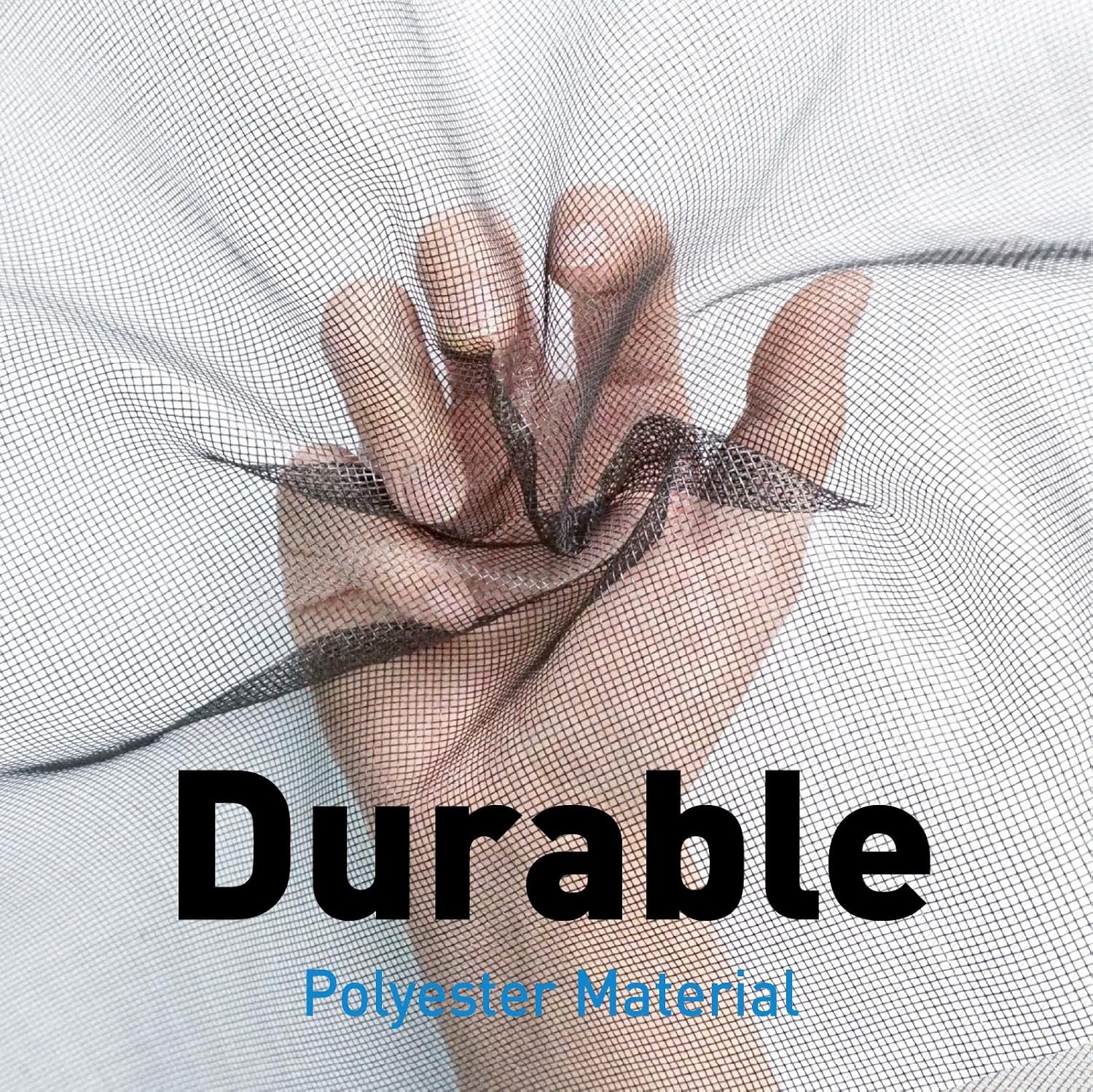Window Screen Replacement Kit 36″W × 90″L Durable Polyester Adjustable Screen