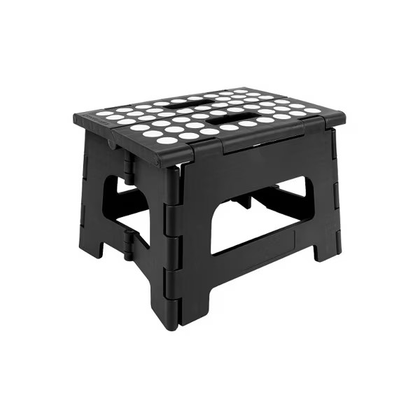 1 Step, Folding Plastic Step Stand, 700 lb. Load Capacity, 8.8 in Overall