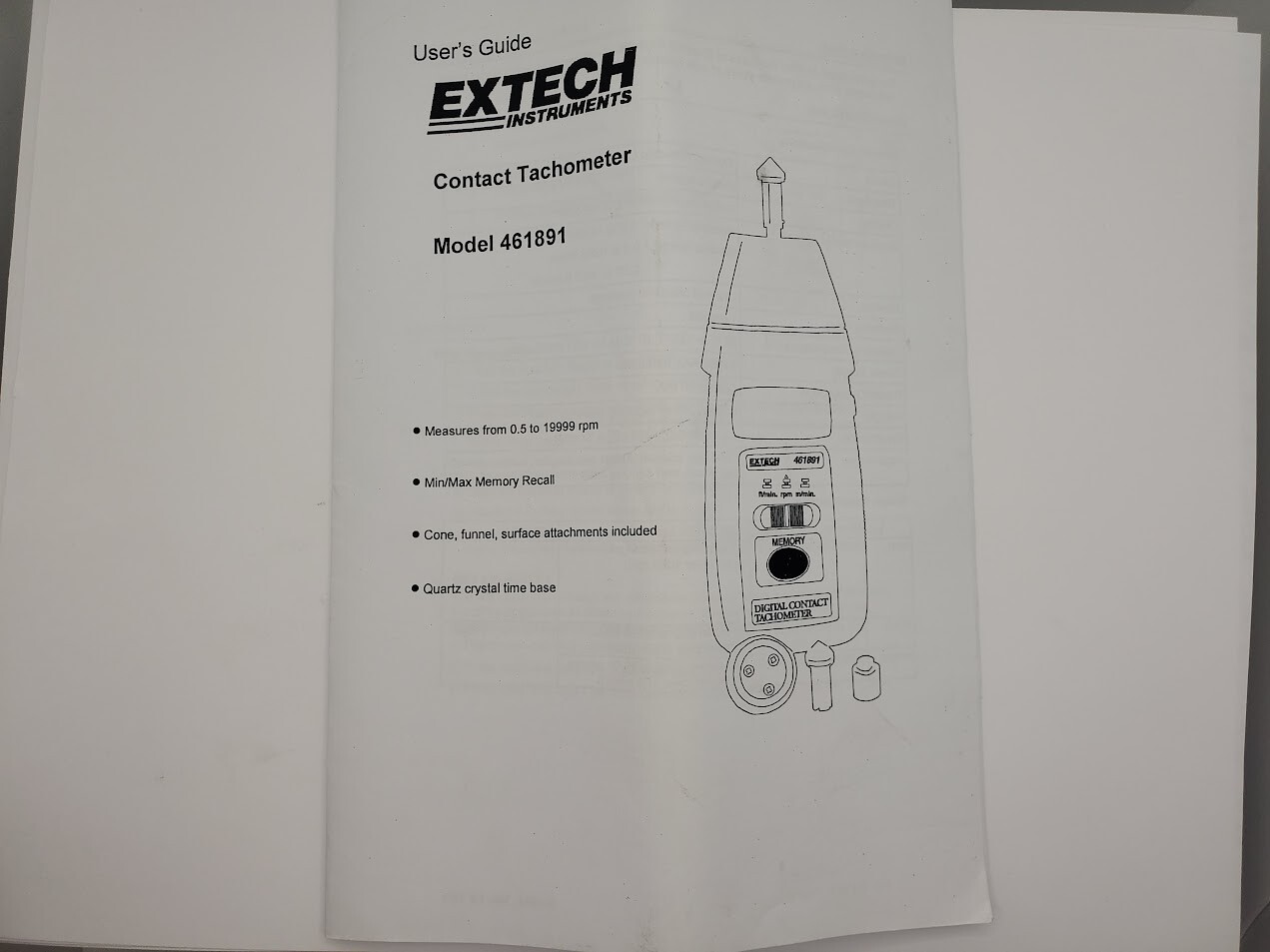 Extech Digital Contact Handheld Tachometer 461891 – Excellent Condition