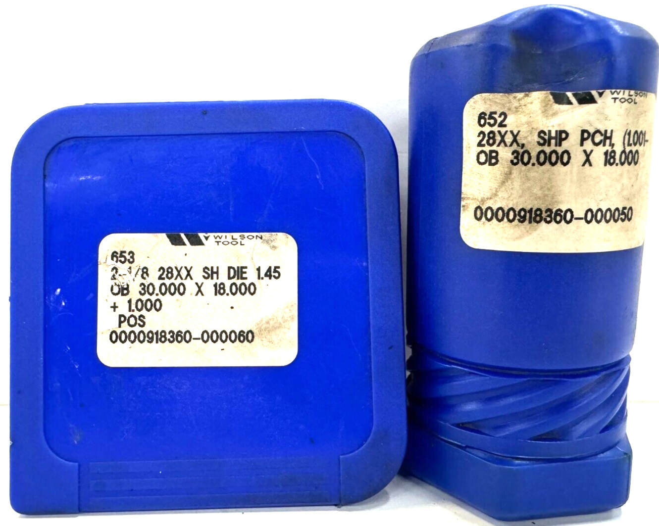 WILSON TOOL PUNCH & DIE SET STN 28XX OBLONG 30.00 X 18.00 2 1/8″ OD